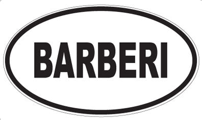 BARBERI - Oval Magnet