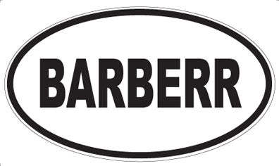 BARBERR - Oval Magnet