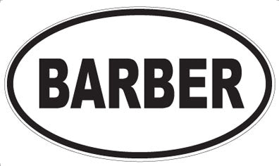 BARBER - Oval Magnet