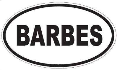 BARBES - Oval Sticker
