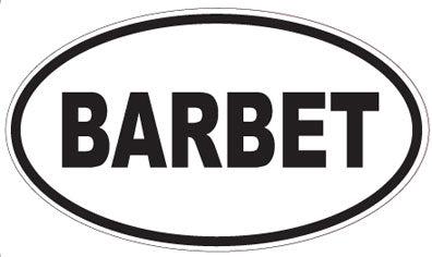 BARBET - Oval Sticker