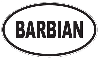 BARBIAN - Oval Magnet