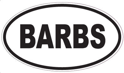 BARBS - Oval Sticker