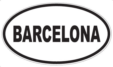 BARCELONA - Oval Magnet
