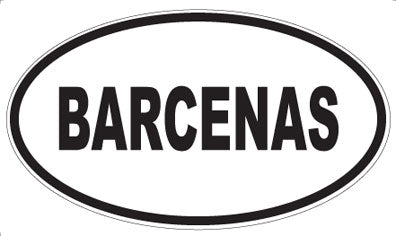 BARCENAS - Oval Magnet