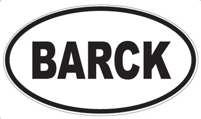BARCK - Oval Magnet