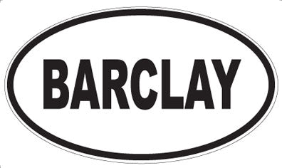 BARCLAY - Oval Magnet