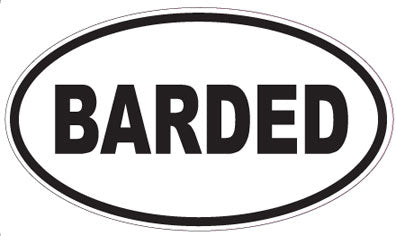 BARDED - Oval Sticker