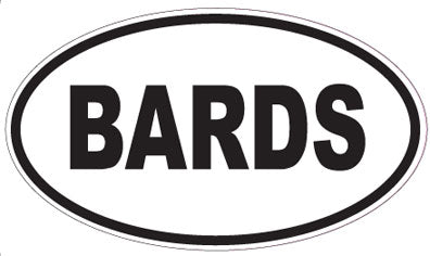 BARDS - Oval Magnet