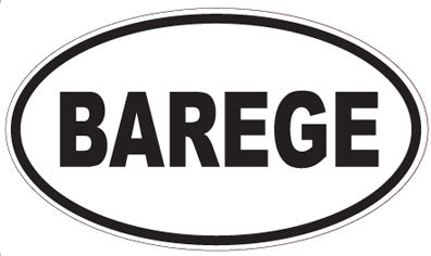 BAREGE - Oval Sticker