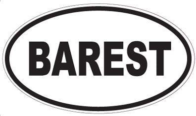 BAREST - Oval Sticker