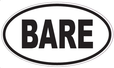 BARE - Oval Sticker
