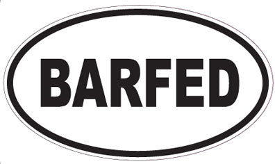 BARFED - Oval Sticker