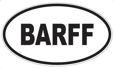 BARFF - Oval Magnet