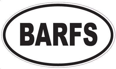 BARFS - Oval Sticker