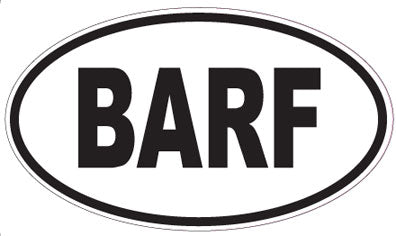 BARF - Oval Sticker