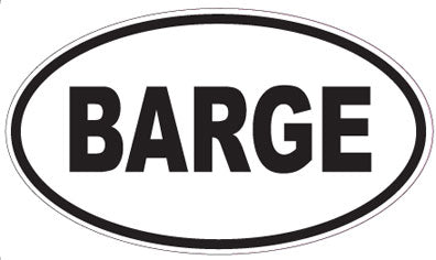 BARGE - Oval Sticker