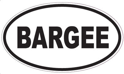 BARGEE - Oval Sticker