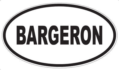 BARGERON - Oval Magnet