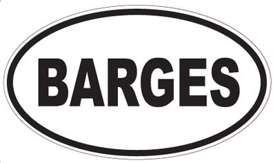 BARGES - Oval Sticker