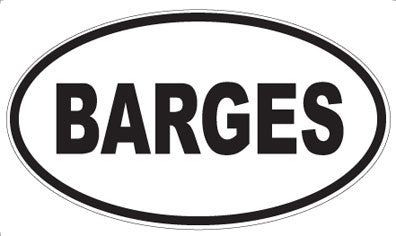 BARGES - Oval Magnet