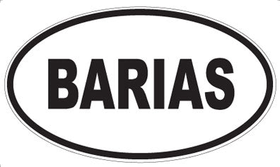 BARIAS - Oval Magnet