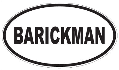 BARICKMAN - Oval Magnet
