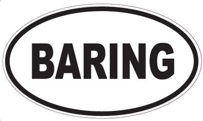 BARING - Oval Sticker
