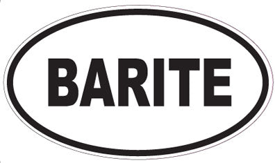 BARITE - Oval Sticker