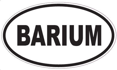 BARIUM - Oval Sticker