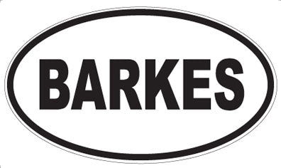 BARKES - Oval Magnet