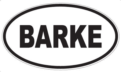 BARKE - Oval Magnet