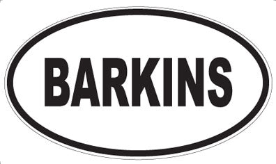 BARKINS - Oval Magnet