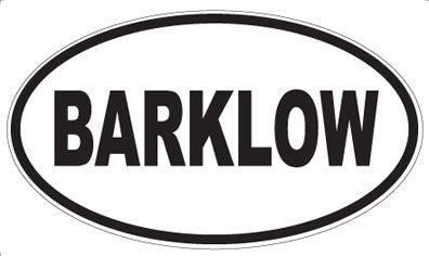 BARKLOW - Oval Magnet