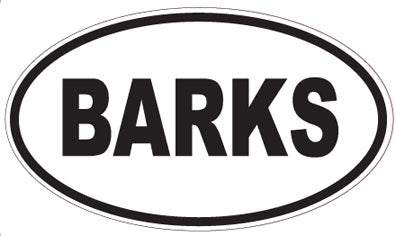 BARKS - Oval Magnet