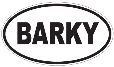 BARKY - Oval Sticker