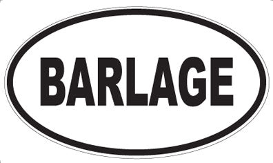 BARLAGE - Oval Magnet