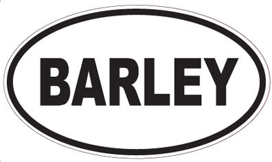 BARLEY - Oval Sticker