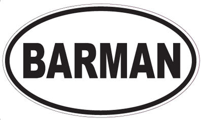 BARMAN - Oval Sticker