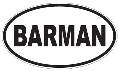 BARMAN - Oval Magnet