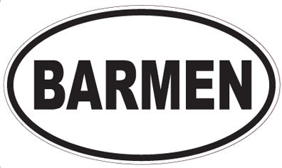 BARMEN - Oval Sticker