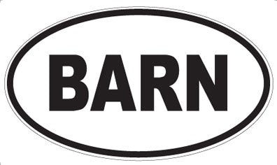 BARN - Oval Magnet