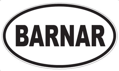 BARNAR - Oval Magnet