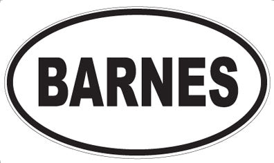 BARNES - Oval Magnet