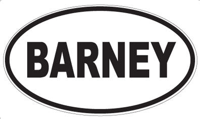BARNEY - Oval Magnet