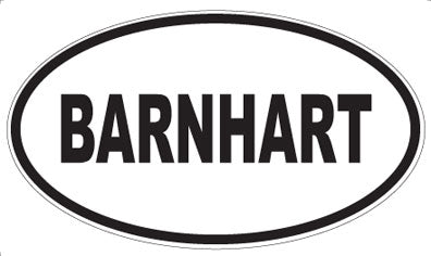 BARNHART - Oval Magnet