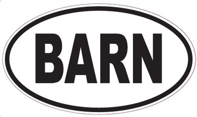 BARN - Oval Sticker