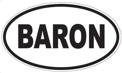 BARON - Oval Sticker