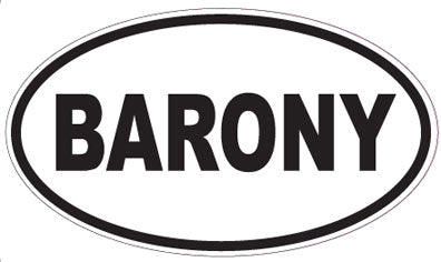 BARONY - Oval Sticker