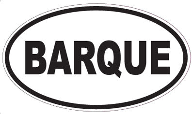 BARQUE - Oval Sticker